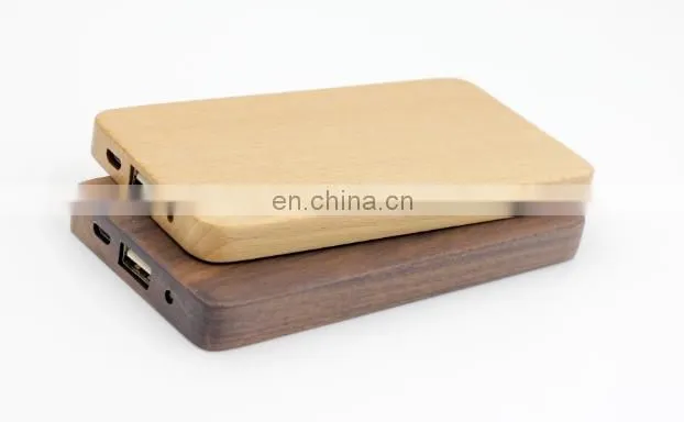 Hot Selling Ultra Thin Original Card Custom 8000mah Wooden Power Bank