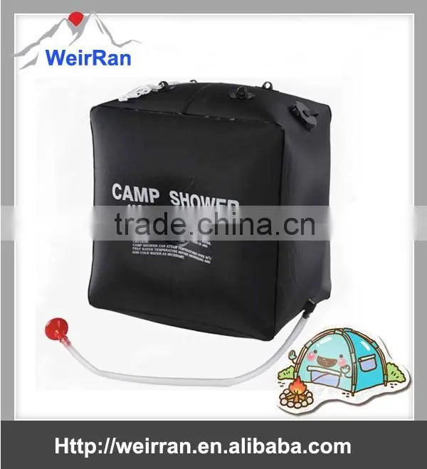 (74670) 40L capacaty black sun heating camping bag easy operated pvc outdoor shower
