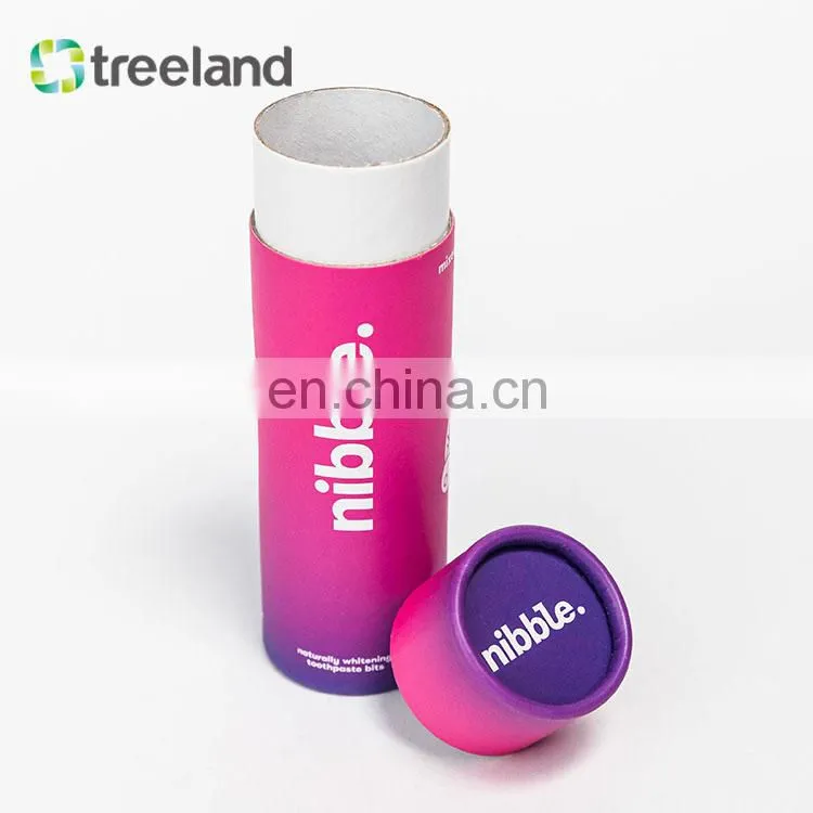 New Toothpaste Bits Tube Packaging Slim Paper Tube Packaging with custom print