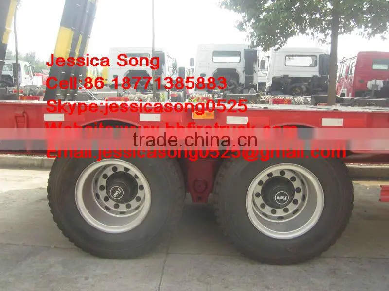 2 axles low bed truck trailer