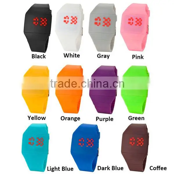 Silicon watch waterproof popular mens led digital watches