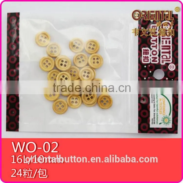 coated warter proof flatback rim natural wooden shirts button