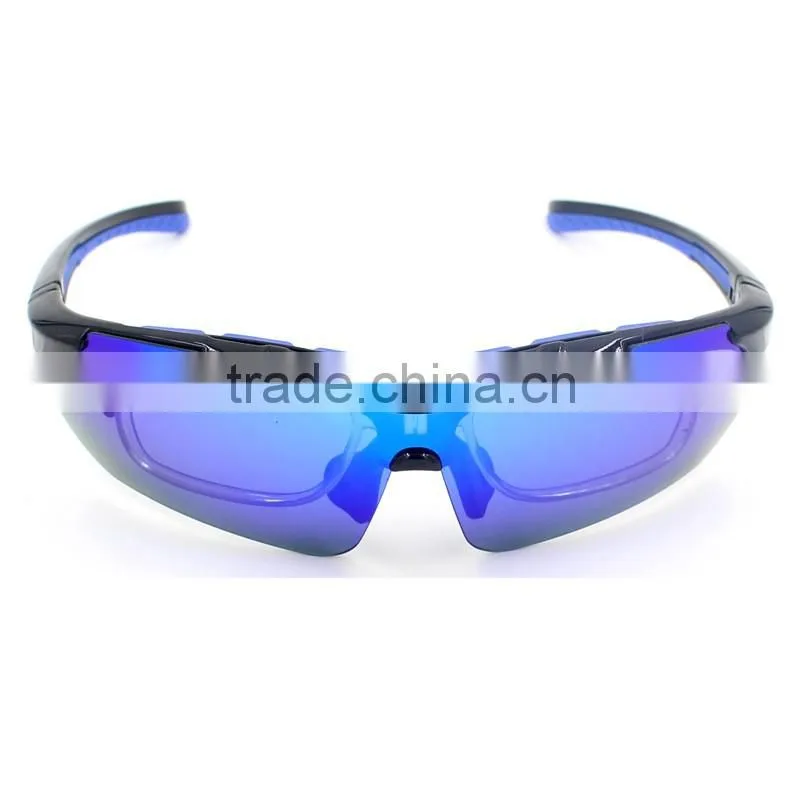 Anti-glare UV400 outdoor sports riding interchangeable 5 lens cycling sunglasses