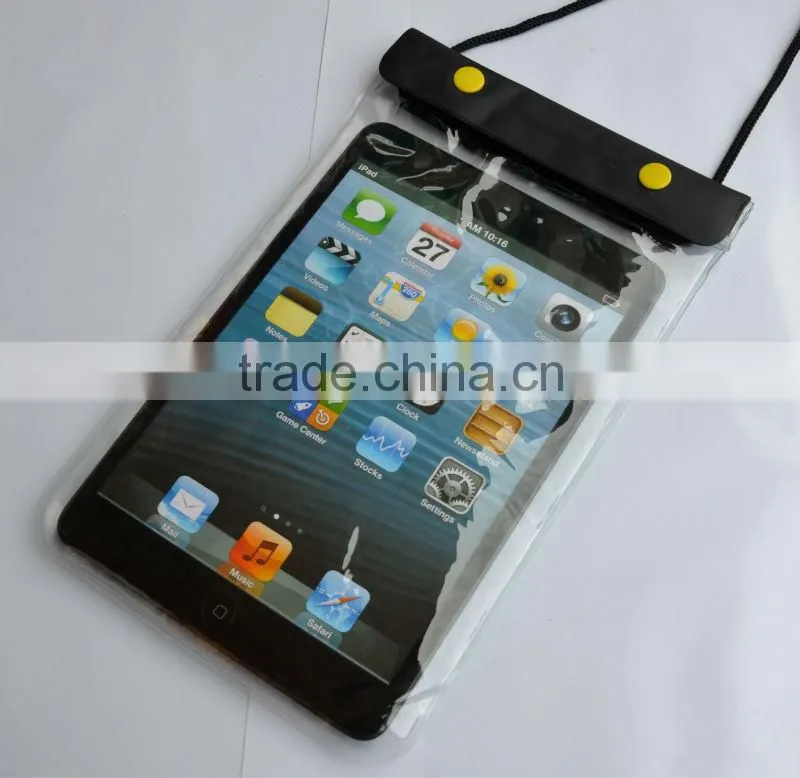 Flat computer waterproof bag with three plugs Headset line
