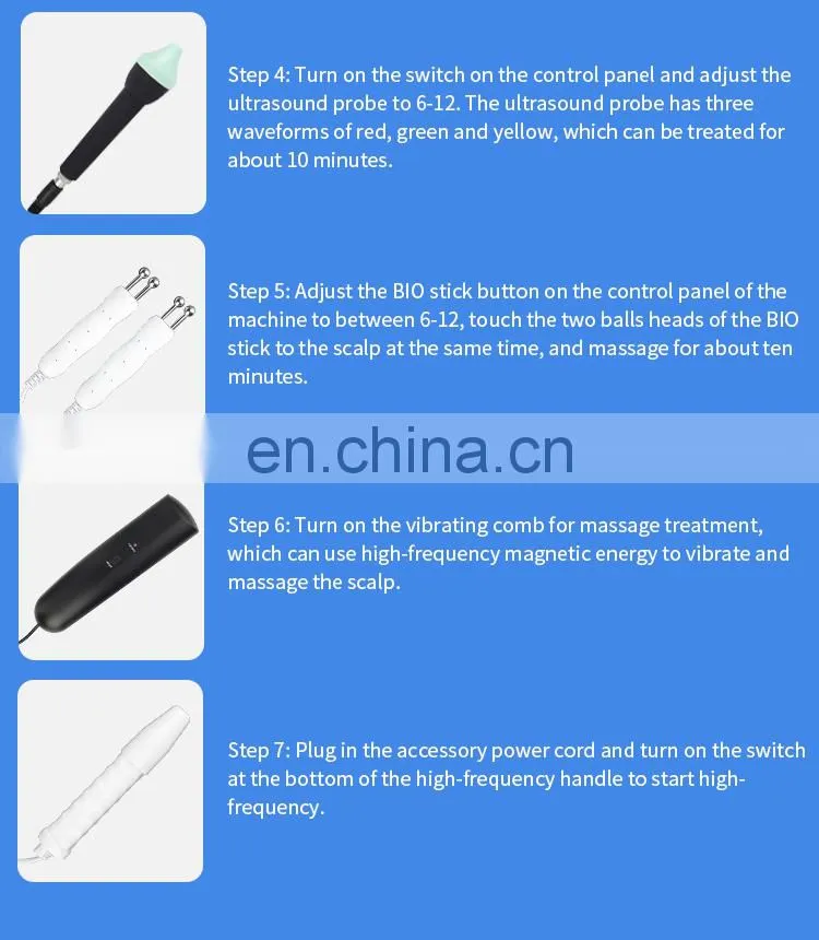 7 in 1 Scalp Hair Follicle Detection Anti Hair Loss Hair Growth Machine Scalp Massage Treatment Device Scalp Care Instrument