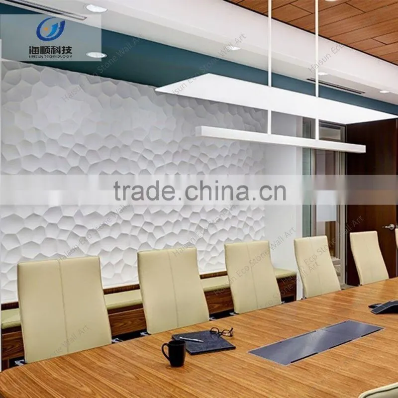 Contemporary Series fire retardant modern 3D stone panels relief wall art