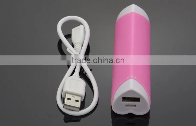 2600mAh custom heart shape power bank