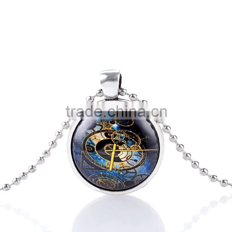 Hotselling new style ancient steampunk pendants time machine charms necklace paypal accept