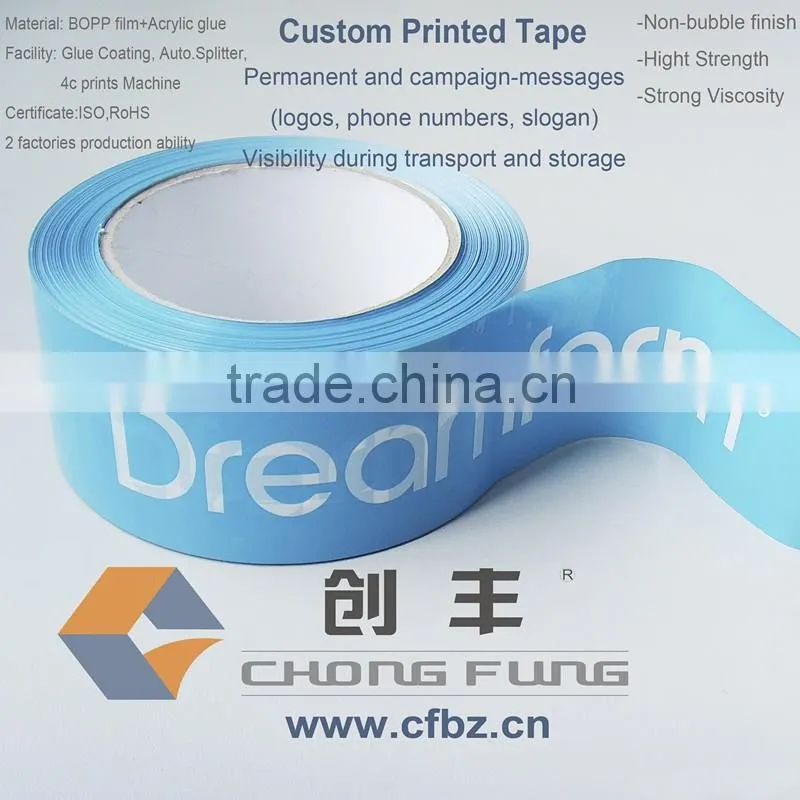 Color branded custom logo printed adhesive tape