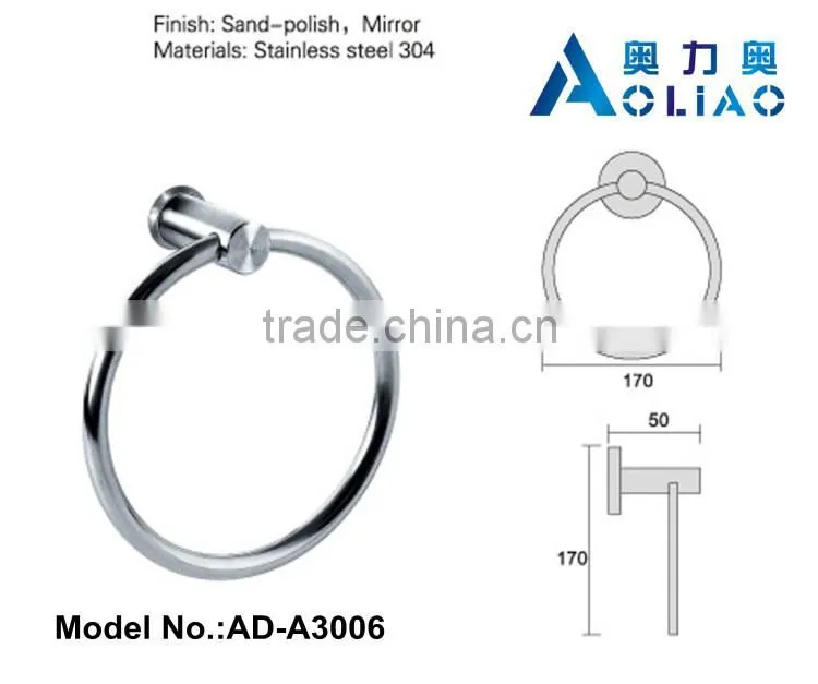 High quality Bathroom accessory stainless steel golf towel ring