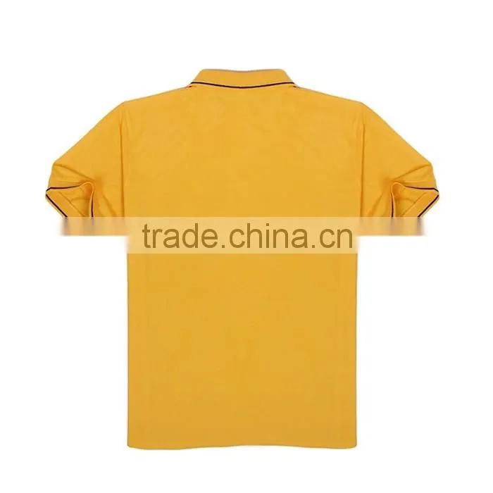 polo shirt custom for mens, yellow color polyester t shirt printing in china