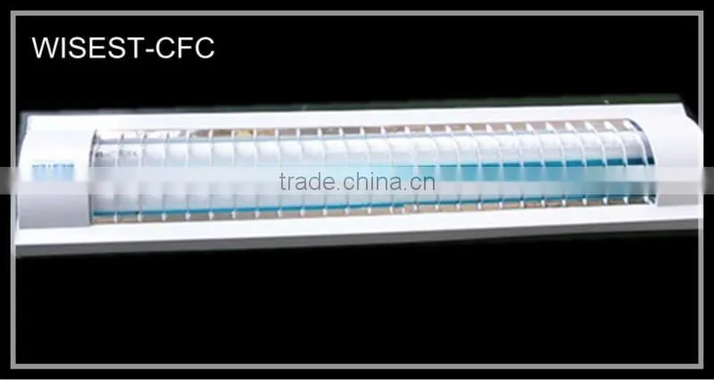 T8 double tube SAA CE ROHS 2x18w fluorescent light fittings with grid cover