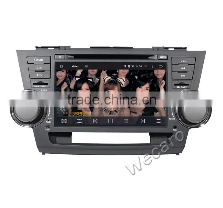 Wecaro WC-TH8012 android 5.1.1 car radio navigation for toyota highlander 2008-2014 android car dvd Bluetooth WIFI 3G Playstore