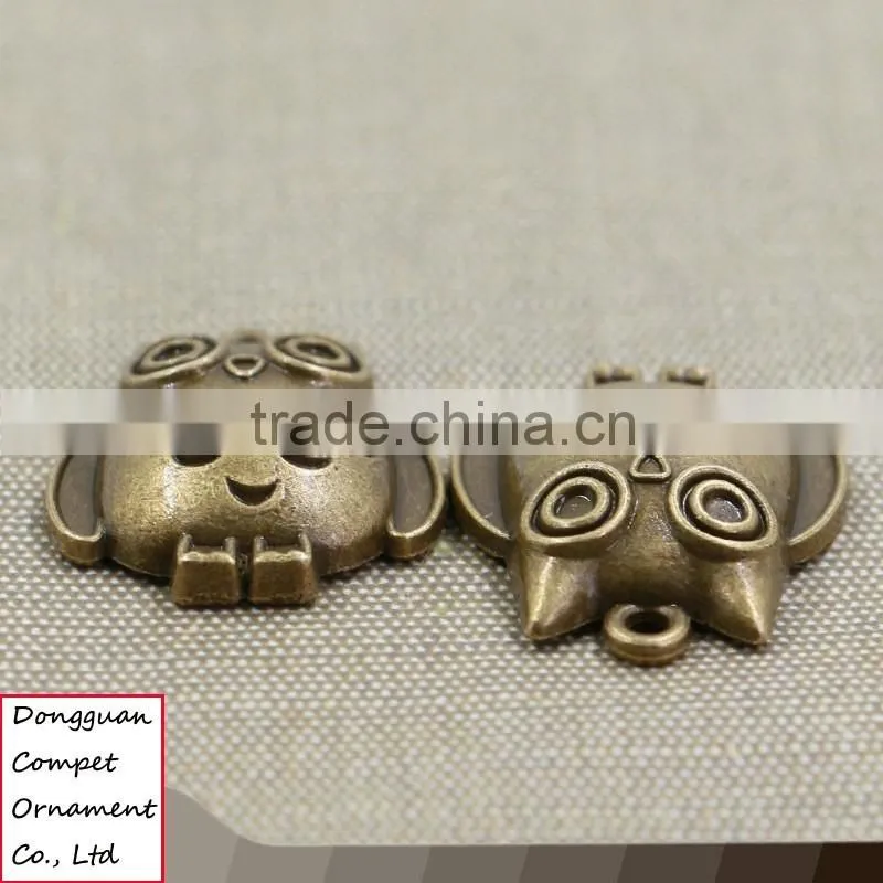 Wholesale ancient bronze zinc alloy fat owl pendant