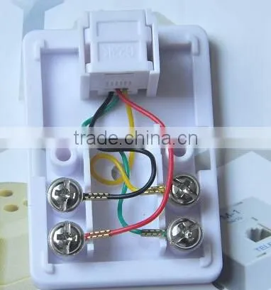single port rj11White surface mount box,surface mounting rj11 box