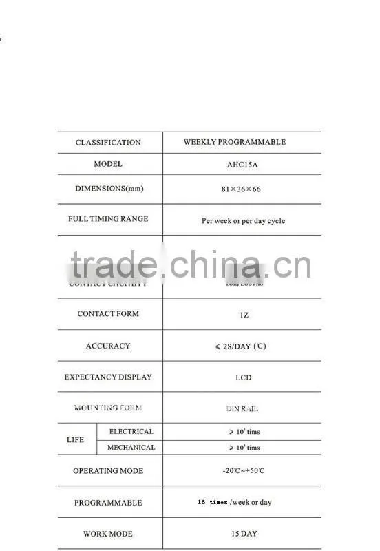 Time Switch AHC15A (24 hour time switch,time mechanical switch)