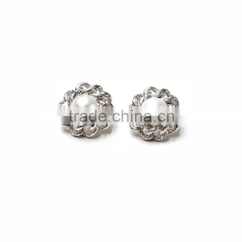 Fancy Women Accessories Silver Jewellery Small Flower Post Earrings