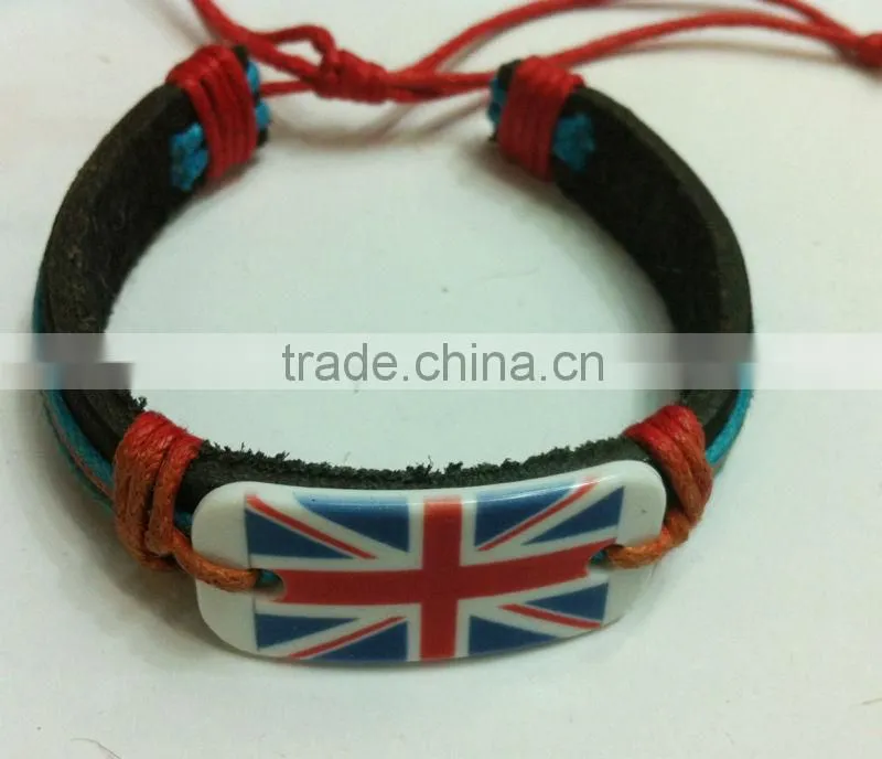 Promotion Flag bracelet & bangle Country flag silicon bracelet Soccer team bangle