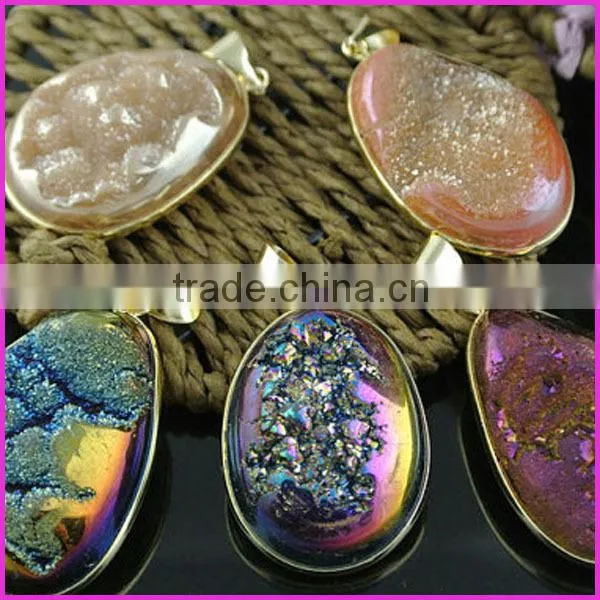 JF6779ga natural amethyst double terminated horizontal point pendants with gold bail clasp