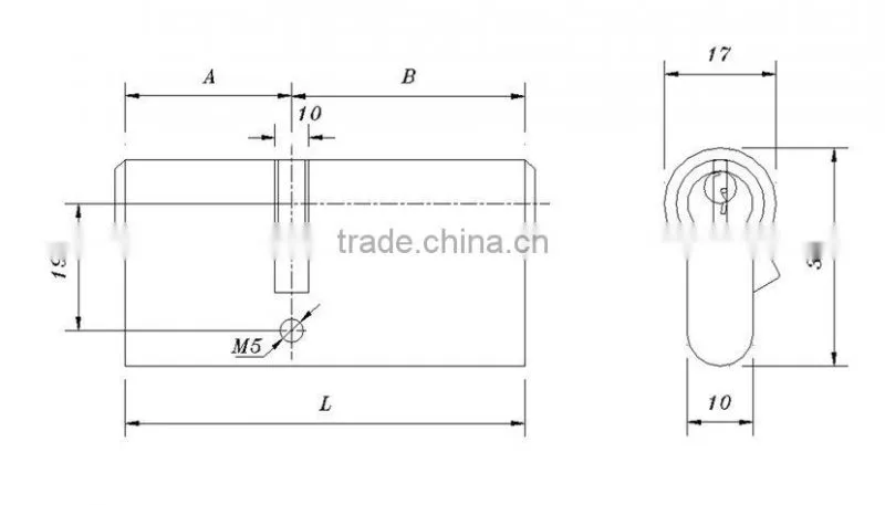 Home Security Computer Key Euro Profile Cylinder Lock