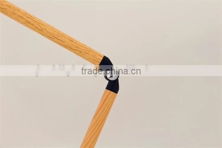 7W adjustable metal led table lamp with dimming function JK836-Wood natural woodtable lamp exporter
