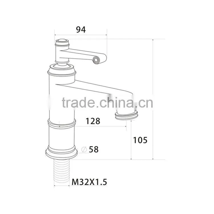 2015 Newest Fancy Bathroom Design Single Lever Long Neck BasinFaucet