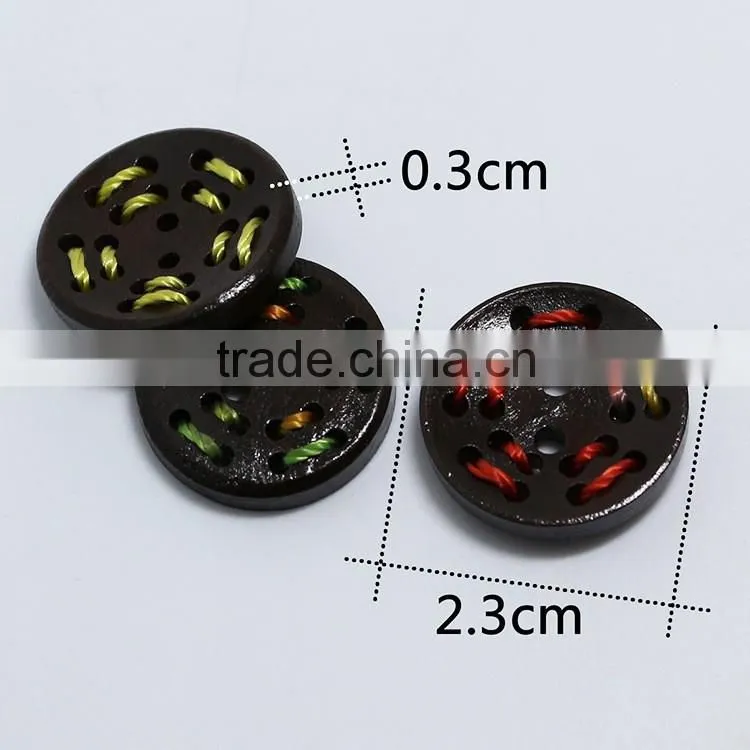 Sedex Audited Factory 2 Pillar Braided Cord Wooden 4 Holes Button