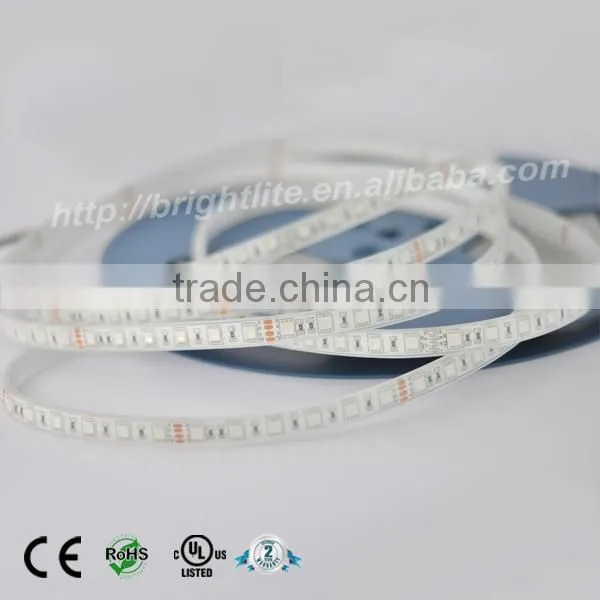 5050 Waterproof ip68 Yellow 60led UL certification 12 volt led strip light