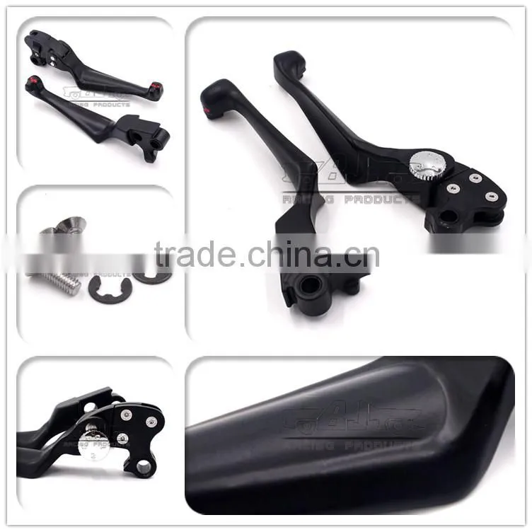 BJ-LS241-022 Costom Black Skull End Billet Aluminum Motorcycle Clutch Brake Lever For Harley