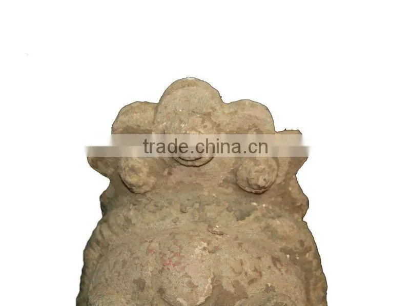 Chinese antique mud buddha head