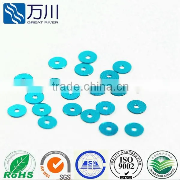 Blue Round Loose Bulk Flat Spangle Sequin Paillette with hole