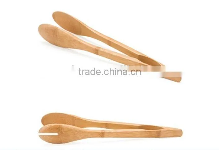 FDA bamboo food tongs bamboo bread tongs