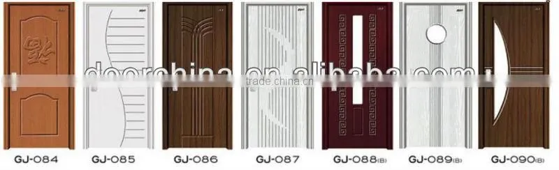 Interior PVC MDF wooden glass doors