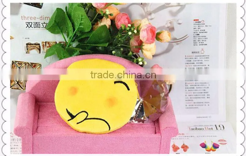 hot sell Emoji coin purse plush wallets small bag