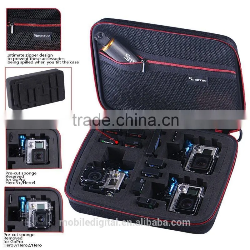 Smatree SmaCase G260sw Medium Large GoPro Case for Gopro Hero4, 3+, 3, 2, 1 Cameras and Accessories (10.6" x8.3" x2.8")