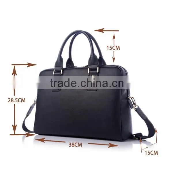 Carrying leather laptop document bag