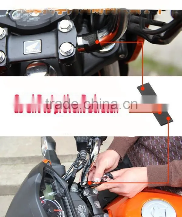 2015 Best Metal Motorcycle Bike Handlebar Mount Holder for iPad mini Samsung Phone GPS with Big Backup Scooter Stand Bracket