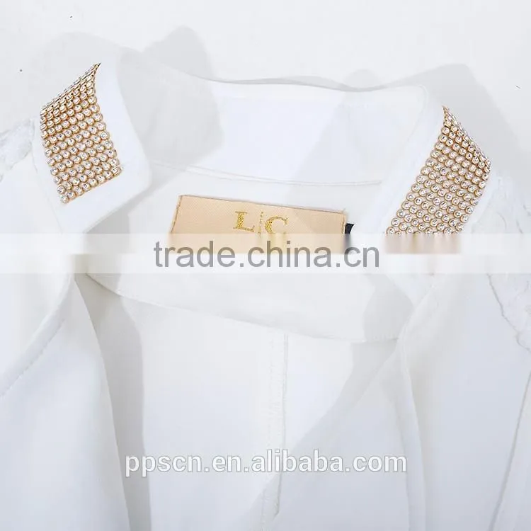 Wholesale China clothes factory white woven lace formal ladies blazer designs