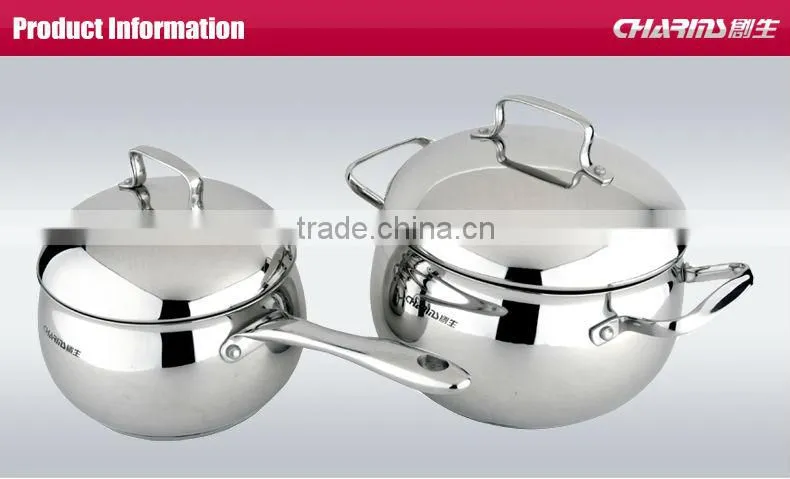 Charms dishwasher safe high quality induction stainless steel cookware set