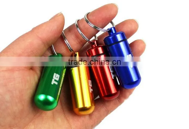 Promotion Custom Logo Aluminium Mini Cash Stash Keychain