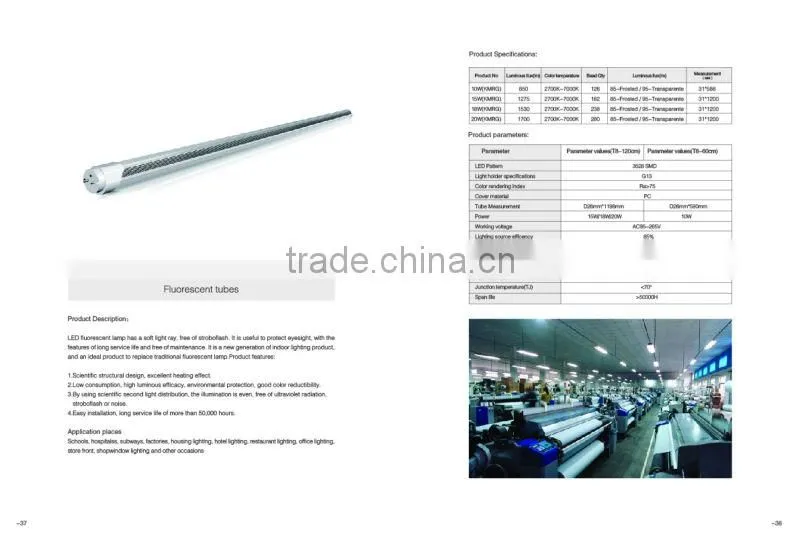Super Bright T8 2700K-7000K LED Tube