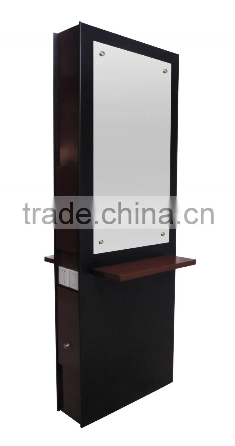 2015 new salon equipment style dressing mirror with cabinet