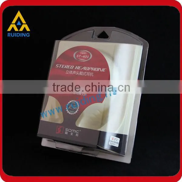 custom clear blister card packaging with hang hole
