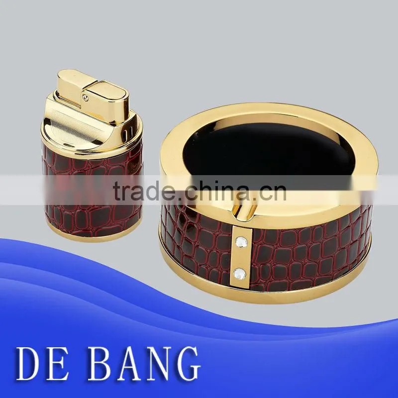 Table Metal Ashtray Be Covered With Leather Ashtray
