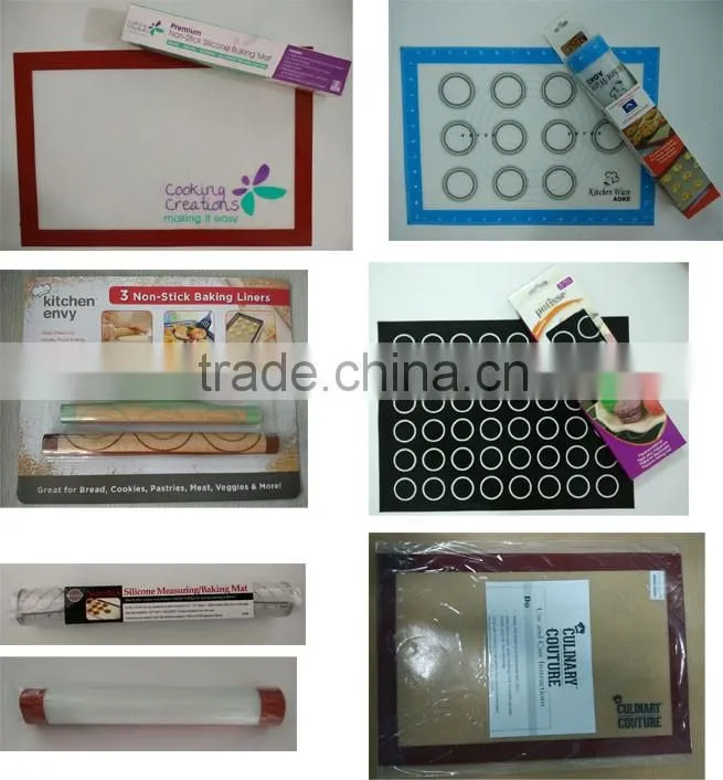 FDA LFGB 40x30cm grade silicone macarons baking mat