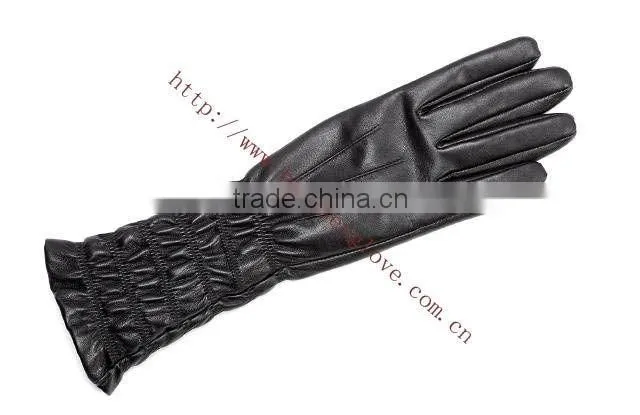 HS089 fashion leather gloves brown leather gloves