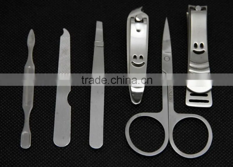 NEW 1SET(6pcs) Nail Care Manicure Pedicure Set Travel Scissors Grooming Kit Tool