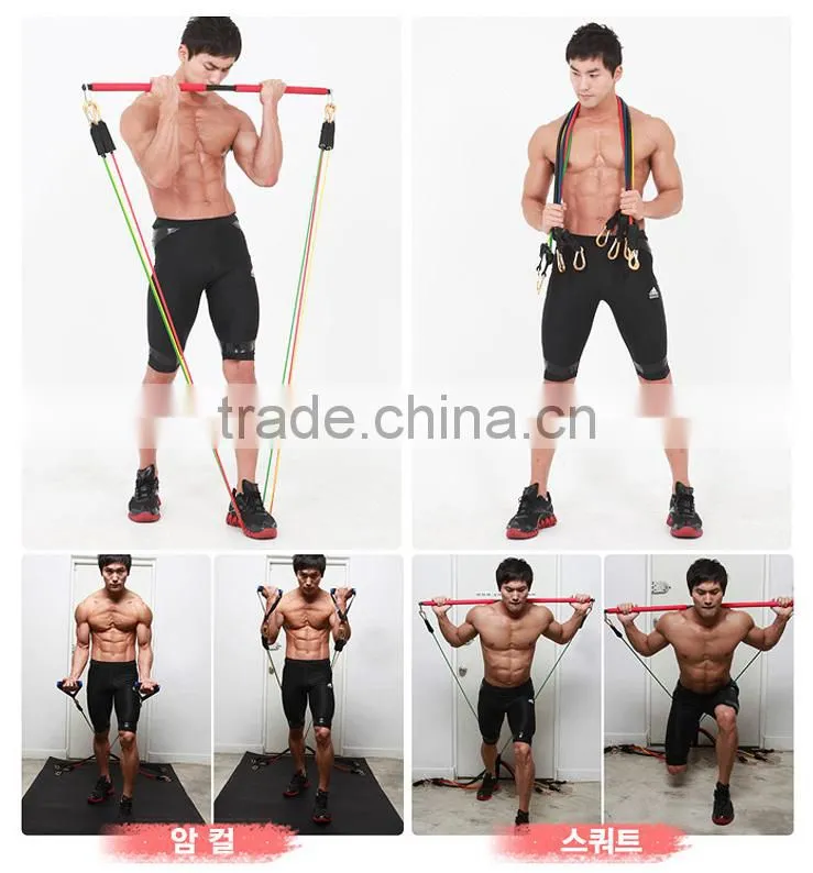 POWER TUBING RESISTANCE BAND(OPTION LAT BAR)/ Gym Equipment/ Rack