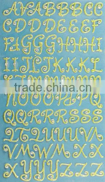 Glitter gemstone sticker