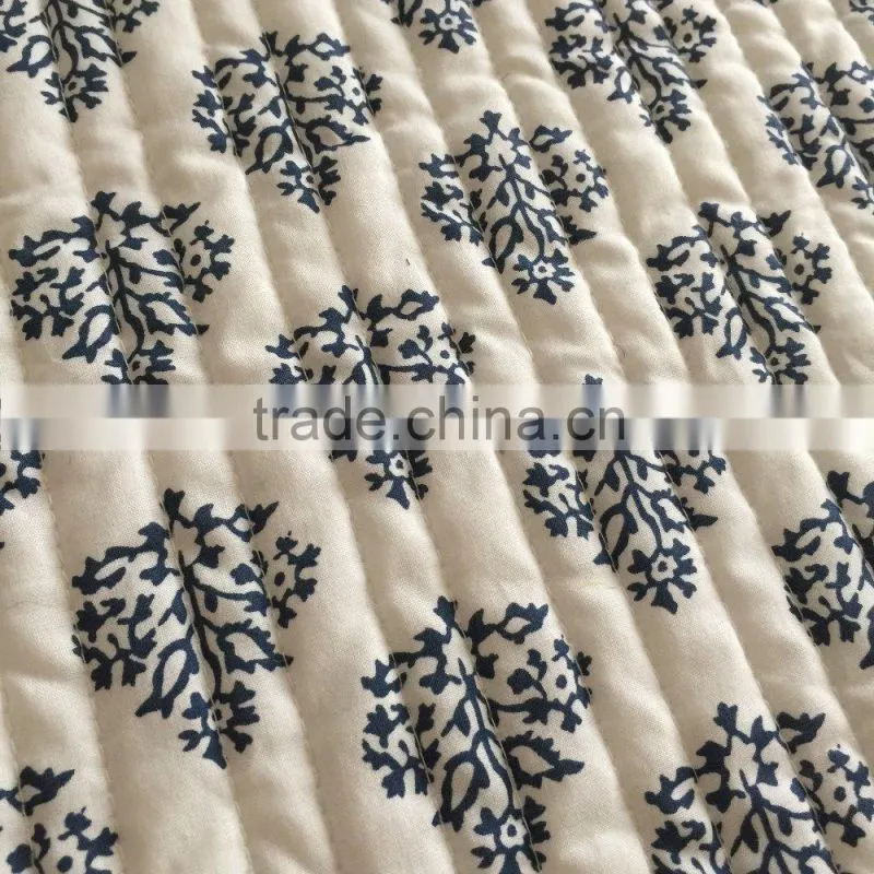quilted fabric, printed embroidered stripe quilting fabric,printed quilted coat fabric